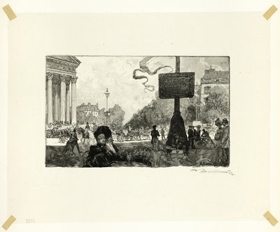 ロワイヤル通りの角、『セーヌ河と大通りの長い道』より16枚目 作： Louis Auguste Lepère