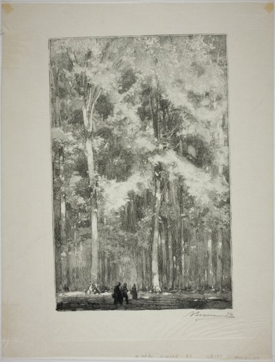 朝、マルロット砦の十字路 作： Louis Auguste Lepère
