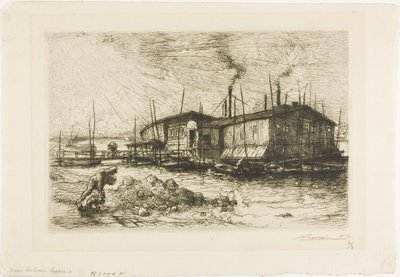 グルネルの古い洗濯船 作： Louis Auguste Lepère