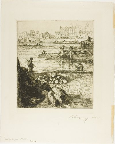 公共埠頭、ケ・ド・ラ・ガール 作： Louis Auguste Lepère
