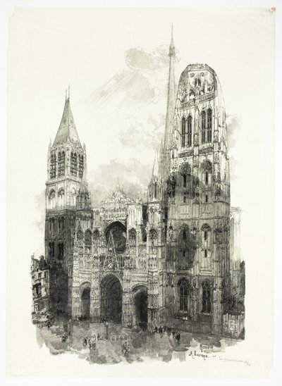 ルーアン大聖堂 作： Louis Auguste Lepère
