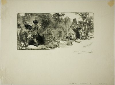 チャコール・バーナー 作： Louis Auguste Lepère