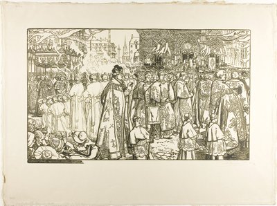 ナントの聖体行列 作： Louis Auguste Lepère