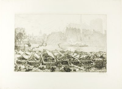 大きなリンゴ市場 作： Louis Auguste Lepère