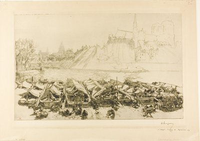 大きなリンゴ市場 作： Louis Auguste Lepère