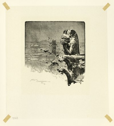 ノートルダムの吸血鬼、『セーヌ河と大通りの長い道』より9枚目 作： Louis Auguste Lepère