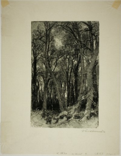冬：バス・ブロー 作： Louis Auguste Lepère