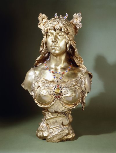 サランボ（ジェムセット、ギルトブロンズバスト） 作： Louis Auguste Moreau