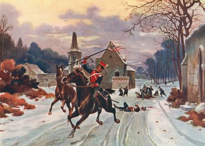 普仏戦争の伏兵（カラーリトグラフ） 作： Louis Baader