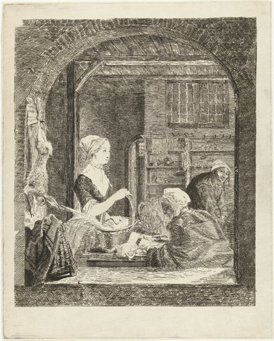 養鶏場 作： Louis Bernard Coclers