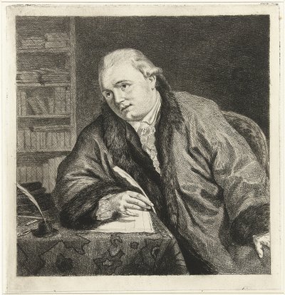 作曲家とエッチャーの肖像 Johan Antoni Kauclitz Colizzi 1742-1808, 1780s 作： Louis Bernard Coclers