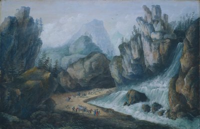 アルプスの急流と滝、1792年。 作： Louis Bélanger