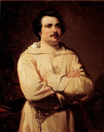 フランスの作家オノレ・ド・バルザックの肖像 作： Louis Boulanger
