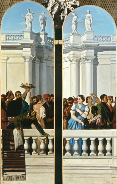 ベネチア様式の饗宴、右のパネル 作： Louis Boulanger