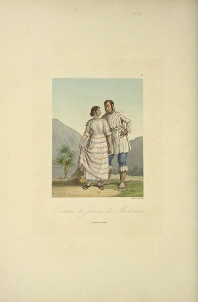 メチョアカンのインディアンの衣装（アレクサンダー・フォン・フンボルトとアイム・ボンプランの「Vues des Cordillères et Monumens des Peuples Indigènes de l