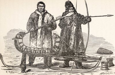 Smeeton-Tilly（Burne Smeeton（fl.1840-60）とAuguste Tilly（d.1898））によって彫刻された、Victor MeignanによるパリからPekinまでのシベリアの雪を越えたPekinまでのロシアのブリヤート共和国出身のBuryats、publ 作： Louis Breton