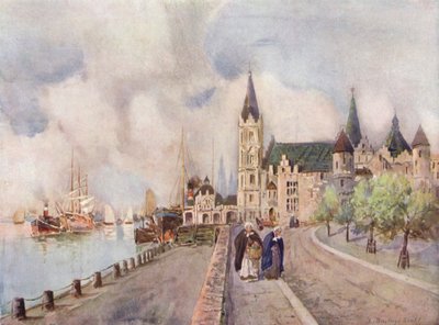 アントワープ、古代の城Steen 作： Louis Burleigh Bruhl