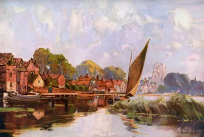 Beccles、サフォーク、1924-1926年の川で。 作： Louis Burleigh Bruhl