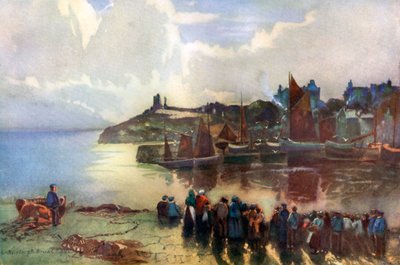 テンビー城と港、ペンブロークシャー、ウェールズ、1924-1926 作： Louis Burleigh Bruhl