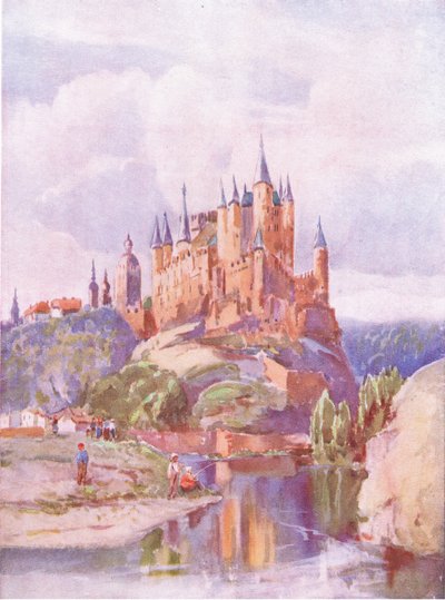 Hutchinsons Picturesque EuropeのSegonia、アルカサル、Hutchinson＆Son発行、1930年頃 作： Louis Burleigh Bruhl