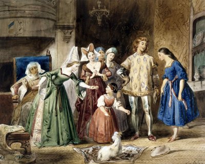 ゴンドラウリエ夫人のエスメラルダ。ビクターユーゴーによるノートルダムのせむし、1831年。 作： Louis Candide Boulanger
