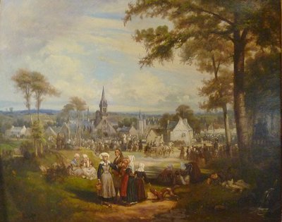 フランス語：Kermesse bretonne（ノートル＝ダム＝ド＝コンフォール）。 作： Louis Caradec