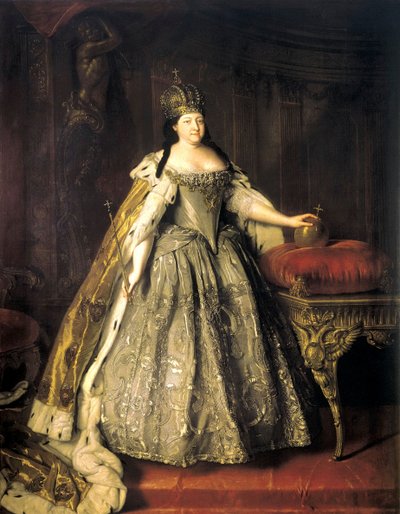皇后アンナイオアンノヴナ、1693-1740、1730の肖像。 作： Louis Caravaque