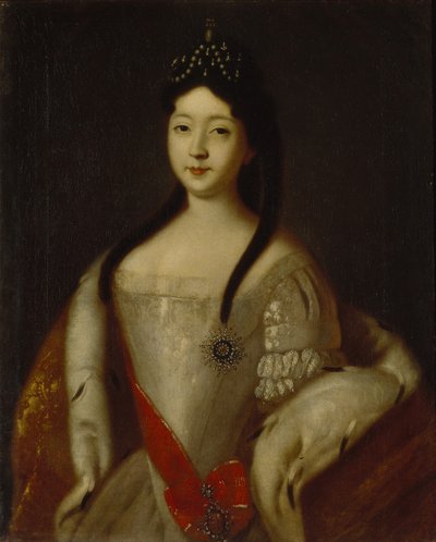 ロシア帝国皇帝ピーター1世の娘、1708年〜1728年のロシアのツェサレフナアンナペトロフナの肖像、1725年 作： Louis Caravaque