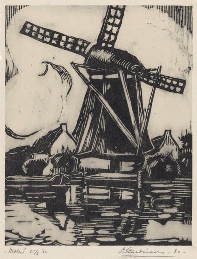 Molen (オブジェクトの元のタイトル) 作： Louis Cardinaals (signed by artist)