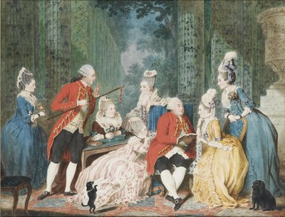1775年頃のパレロワイヤルの社会 作： Louis Carrogis dit Carmontelle