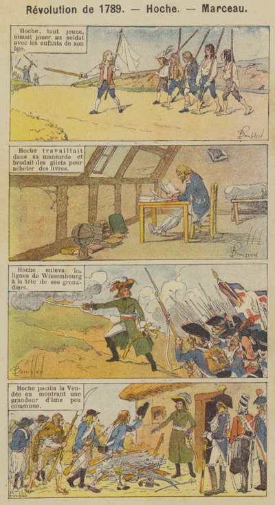 1789年の革命、ホシュ、マルソー（カラーリトグラフ 作： Louis Charles (after) Bombled