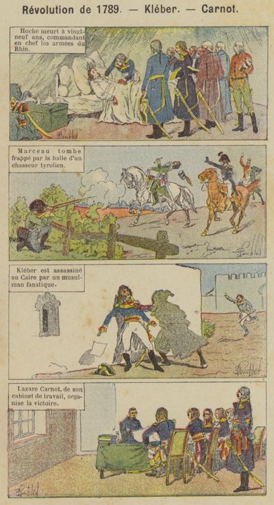 1789年の革命、クレーベル、カルノー（カラーリトグラフ 作： Louis Charles (after) Bombled