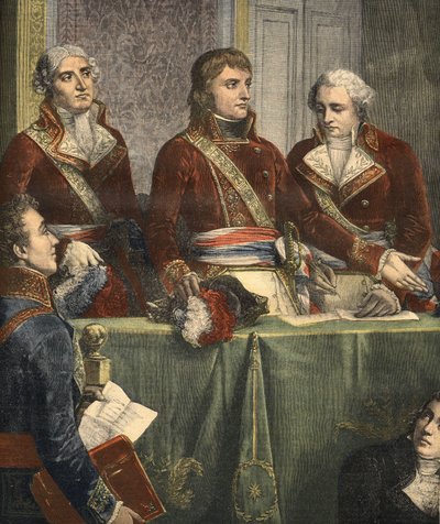 1799年12月25日、小ルクセンブルク宮殿での国家諮問委員会の設置（エングレービング 作： Louis Charles Auguste Couder