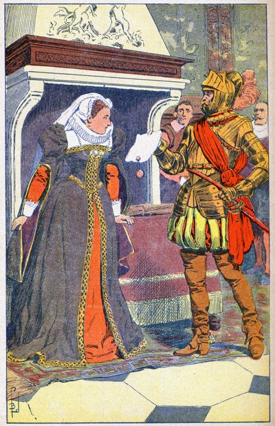 1567年、マリー・スチュアートの逮捕 作： Louis Charles Bombled