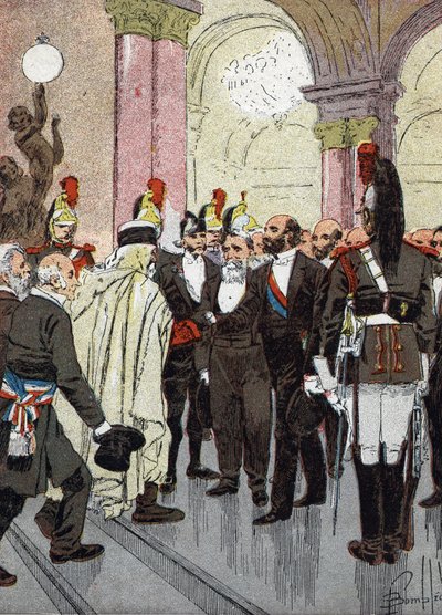 フランス市長たちの宴（1889年8月18日、パリ市庁舎で開催された万国博覧会を祝うために招待されたフランス市長たちの宴）メルシエの「Les grandes journees de l