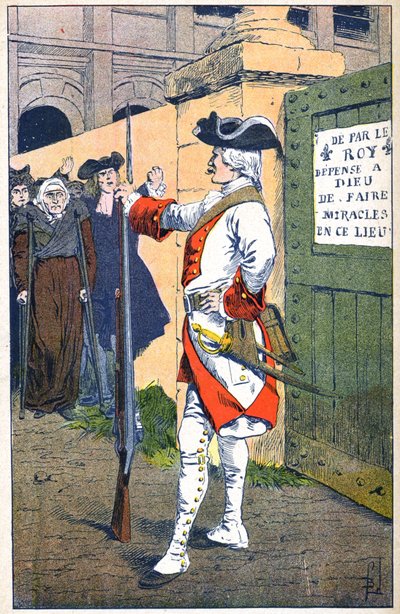 1732年、パリのサン・メダール墓地が閉鎖される 作： Louis Charles Bombled