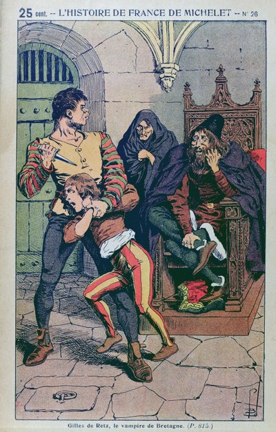 ジルドラヴァル（1404〜40年）J.ミシェルの「フランスの人気の歴史」1900年頃の主卿 作： Louis Charles Bombled