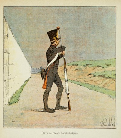 エマニュエル・ド・ラス・ケース伯爵（1766-1842）の著書『聖ヘレネの記念』に掲載されたボンブル・ルイ（1862-1927）のイラスト。ポリテクニック・スクールの学生、個人蔵 作： Louis Charles Bombled