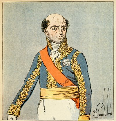 エマニュエル・ド・ラス・ケース伯爵（1766-1842）の著書『聖ヘレネの記念』に掲載されたボンブル・ルイ（1862-1927）のイラスト。カトリーヌ・ドミニク・ド・ペリニョン侯爵（1754-1818）の肖像 個人蔵 作： Louis Charles Bombled