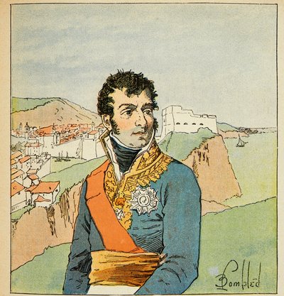 エマニュエル・ド・ラス・ケース伯爵（1766-1842）の著書「サン・ヘレネの記念碑」に掲載されたボンブルド・ルイ（1862-1927）のイラスト。牧童オーギュスト・フレデリック・ルイ（Auguste-Frederic-Louis）の肖像：Pr.Raguse公爵Viesse de Marmont（1774-1852）作 作： Louis Charles Bombled