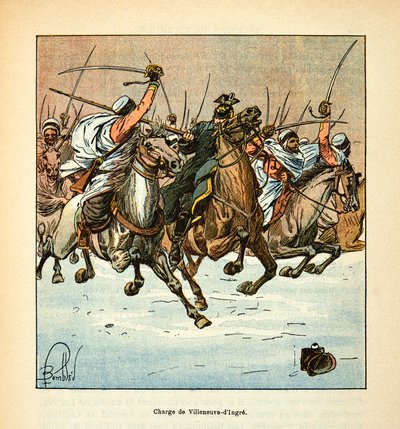 ルイ・ボンブルド（1862-1927）が絵を描いたグルネストことウジェーヌ・セルジャンの「ロワール軍」（独仏戦争、1870年から1871年のキャンペーン）。12月4日のVilleneuve d