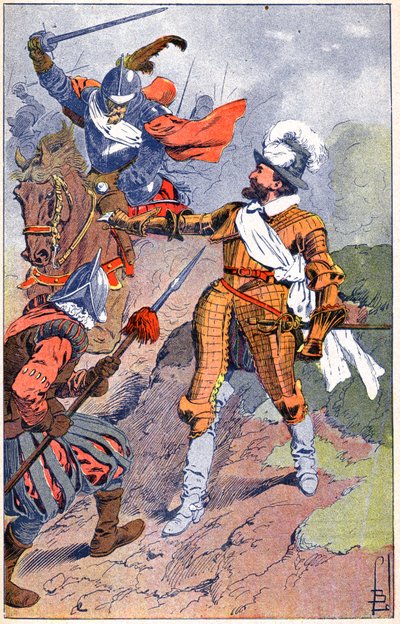 1589年のアルケスの戦い 作： Louis Charles Bombled