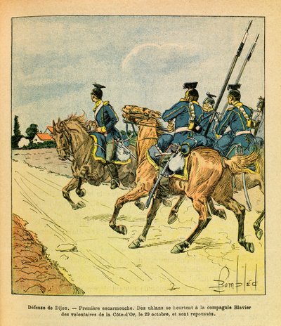 ルイ・ボンブルド（1862-1927）が描いたユージン・セルジャン（グレネスト）の東部軍（独仏戦争、1870-1871年のキャンペーン）。10月29日のディジョンの防衛 作： Louis Charles Bombled