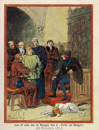 ルイ・ボンブルド（1862-1927）が絵を描いたA.メルシエの「パリ・ホテルのグランド・ジャーニー（The Grand Journees of the Hotel de Ville de Paris）」。11月26日 作： Louis Charles Bombled