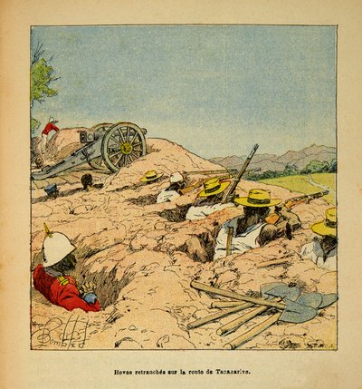 Henri Galli dit Galllichet (1854-1922)著、Louis Bombled (1862-1927)絵「マダガスカルの戦争-1885-1895年のフランス遠征の逸話」、個人蔵 作： Louis Charles Bombled