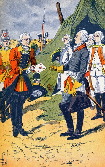 ヨークタウンの降伏を受けたウォッシュタウン 作： Louis Charles Bombled