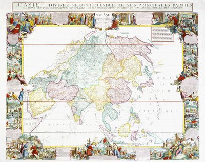 アジアの地図、1786年 作： Louis Charles Desnos