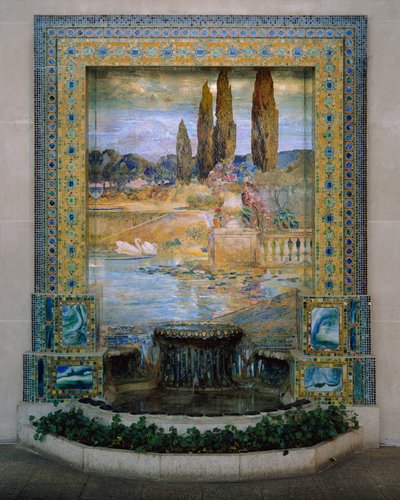庭園の風景、1905〜15年頃（ガラス張りのモザイク） 作： Louis Comfort Tiffany