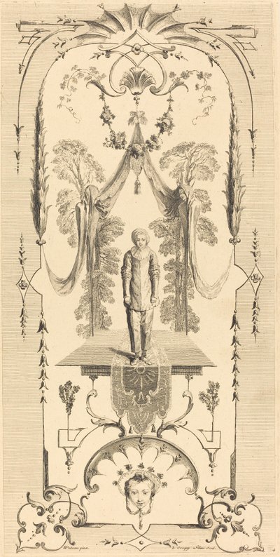 ジル 作： Louis Crépy after Antoine Watteau