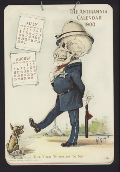 Antikamniaカレンダーのイラスト、1900 作： Louis Crucius or Crusuius